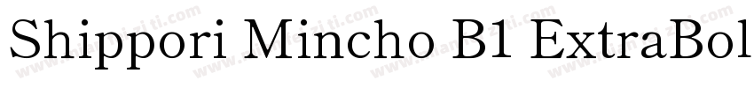 Shippori Mincho B1 ExtraBold字体转换